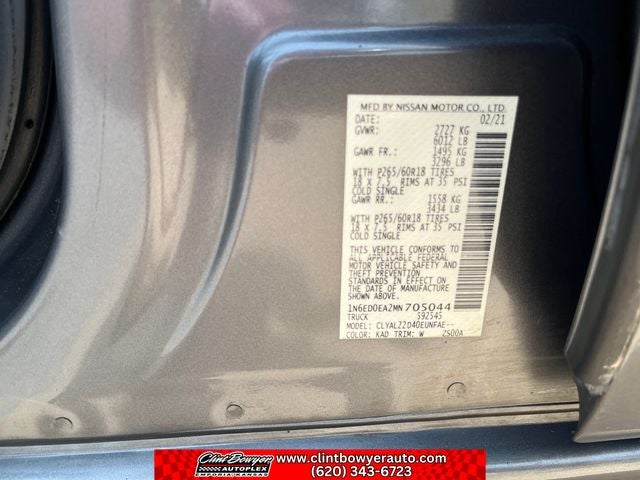 2021 Nissan Frontier SV
