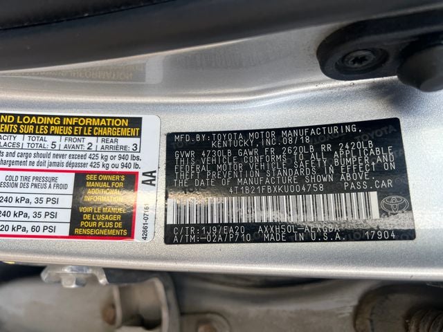 2019 Toyota Avalon Hybrid XLE Plus