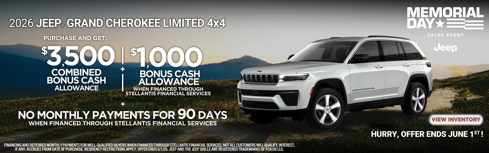 26 grand cherokee incentive